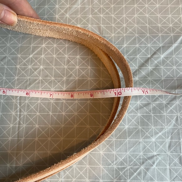 852 Leathers Handcrafted Small Zipper Tote in Aqua Leather/Natural Strap - Picture 13 of 13